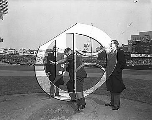 First Pitch Opening Day at Yankee Stadium54N0130